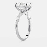 14kt Solid Gold Lab Diamond Radiant Cut Engagement Ring