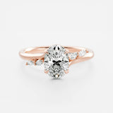 Lab Grown Diamond Solitaire Engagement Ring 14kt Rose Gold Jewelry