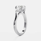 Lab Diamond Oval Cut Ring 14kt Solid Gold Engagement Jewelry