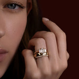 Lab Grown Diamond Trilogy Engagement Ring 14kt White Gold Jewelry