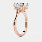Lab Grown Diamond Trilogy Engagement Ring 14kt White Gold Jewelry