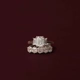 Lab Grown Diamond Trilogy Engagement Ring 14kt White Gold Jewelry