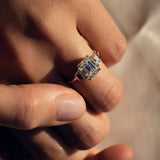 Lab Grown Diamond Trilogy Engagement Ring 14kt White Gold Jewelry