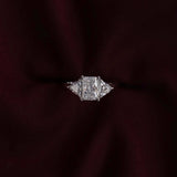 Radiant Cut Lab Diamond Engagement Ring 14kt White Gold Jewelry