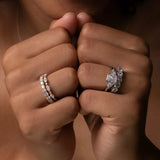 Radiant Cut Lab Diamond Engagement Ring 14kt White Gold Jewelry