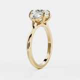 Radiant Cut Lab Diamond Engagement Ring 14kt White Gold Jewelry