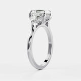 Radiant Cut Lab Diamond Engagement Ring 14kt White Gold Jewelry