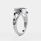 14kt White Gold Lab Grown Diamond Marquise Cut Ring Engagement Split Band Jewelry