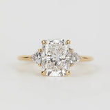 Lab Diamond Cluster Ring 14kt Solid Gold Engagement Jewelry