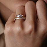 14kt Gold Lab Grown Diamond Marquise Cut Engagement Rings