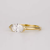14kt Gold Lab Grown Diamond Marquise Cut Engagement Rings