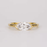 14kt Gold Lab Grown Diamond Marquise Cut Engagement Rings