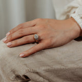 Lab Diamond Emerald Cut Ring 14kt Solid Gold Five Stone Engagement Jewelry