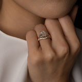 Lab Diamond Emerald Cut Ring 14kt Solid Gold Five Stone Engagement Jewelry