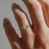 Lab Grown Diamond Pear Cut Ring 14kt White Gold Engagement Jewelry