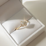 Lab Grown Diamond Pear Cut Ring 14kt White Gold Engagement Jewelry
