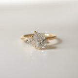 Lab Grown Diamond Pear Cut Ring 14kt White Gold Engagement Jewelry