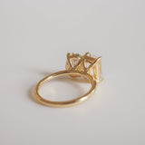 Lab Diamond Emerald Cut Jewelry 14kt Gold Solitaire Ring