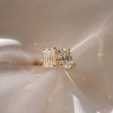 Lab Diamond Emerald Cut Jewelry 14kt Gold Solitaire Ring