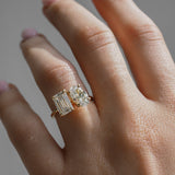 Lab Diamond Emerald Cut Jewelry 14kt Gold Solitaire Ring