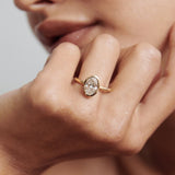 Lab Grown Diamond Bezel Engagement Ring 14kt White Gold