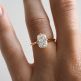 Cushion Cut Lab Diamond Ring, 14kt Solid Gold Jewelry