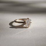 Cushion Cut Lab Diamond Ring, 14kt Solid Gold Jewelry