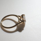 Cushion Cut Lab Diamond Ring, 14kt Solid Gold Jewelry