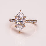 14kt Solid Gold Lab Grown Marquise Solitaire Diamond Rings