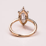 14kt Solid Gold Lab Grown Marquise Solitaire Diamond Rings