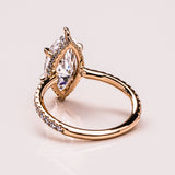 14kt Solid Gold Lab Grown Marquise Solitaire Diamond Rings