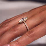 14kt Solid Gold Lab Grown Marquise Solitaire Diamond Rings