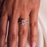 Radiant Solitaire Lab Diamond Ring, 14kt White Gold Jewelry