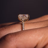 Radiant Solitaire Lab Diamond Ring, 14kt White Gold Jewelry