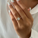 Radiant Solitaire Lab Diamond Ring, 14kt White Gold Jewelry