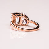 14kt White Gold Lab Diamond Two Stone Ring Engagement Jewelry