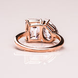 14kt White Gold Lab Diamond Two Stone Ring Engagement Jewelry