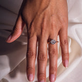 Lab Diamond Split Shank Ring, 14kt White Gold Engagement Jewelry