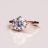 Lab Diamond Split Shank Ring, 14kt White Gold Engagement Jewelry
