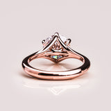 Lab Diamond Split Shank Ring, 14kt White Gold Engagement Jewelry