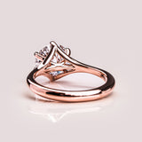 Lab Diamond Split Shank Ring, 14kt White Gold Engagement Jewelry
