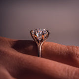 Lab Diamond Split Shank Ring, 14kt White Gold Engagement Jewelry