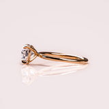 Lab Grown Diamond Solitaire Heart Ring, 14kt Solid Gold Bridal Rings