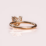 Lab Grown Diamond Solitaire Heart Ring, 14kt Solid Gold Bridal Rings