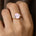 Trio Diamond Engagement Ring with Oval Cut Morganite - GeumJewels
