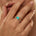 Fashionable V Shaped Diamond Ring with Pear Cut Paraiba Tourmaline - GeumJewels