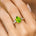 Pear Cut Peridot with Graduated Diamonds Ring - GeumJewels