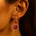 Halo Diamond Cushion Cut Ruby Dangle Earrings - GeumJewels