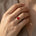 Criss Cross Nature Inspired Diamond Ring  with Round Ruby - GeumJewels