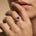 Double Halo Diamond Cushion Cut Ruby Ring - GeumJewels
